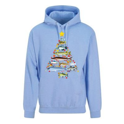 Freshwater Fish Species Christmas Tree Fishing Xmas Unisex Surf Hoodie