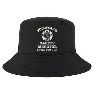 Funny Fireworks Safety Director Firefighter America Red Pyro Cool Comfort Performance Bucket Hat