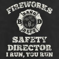 Funny Fireworks Safety Director Firefighter America Red Pyro 15oz Campfire Ceramic Mug