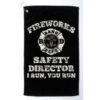 Funny Fireworks Safety Director Firefighter America Red Pyro Golf Towel