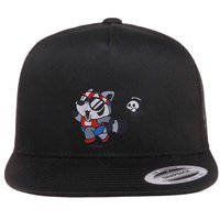 Funny Faster Than The Forever Yeet Run Away Faster Raccoon Flat Bill Trucker Hat