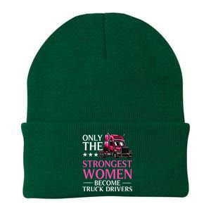 Funny Female Truck Driver Design For Wo Trucking Knit Cap Winter Beanie