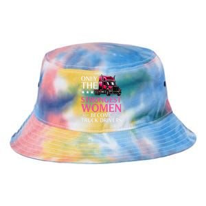 Funny Female Truck Driver Design For Wo Trucking Tie Dye Newport Bucket Hat