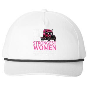 Funny Female Truck Driver Design For Wo Trucking Snapback Five-Panel Rope Hat