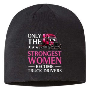 Funny Female Truck Driver Design For Wo Trucking Sustainable Beanie