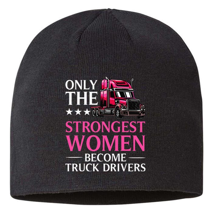 Funny Female Truck Driver Design For Wo Trucking Sustainable Beanie