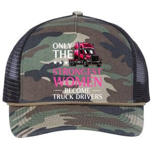 Funny Female Truck Driver Design For Wo Trucking Retro Rope Trucker Hat Cap