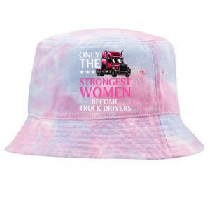 Funny Female Truck Driver Design For Wo Trucking Tie-Dyed Bucket Hat