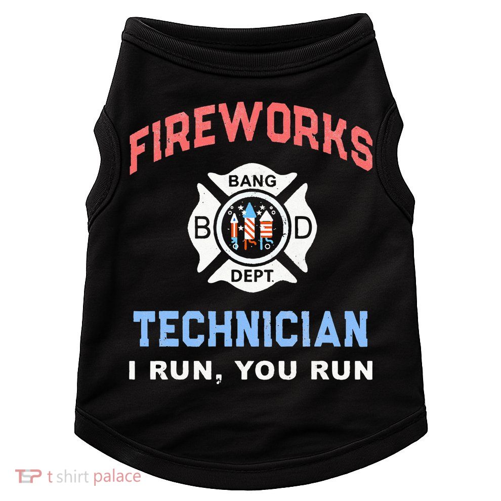 Funny FIREWORKS TECHNICIAN America Firefighter Pyro Expert Doggie Tank