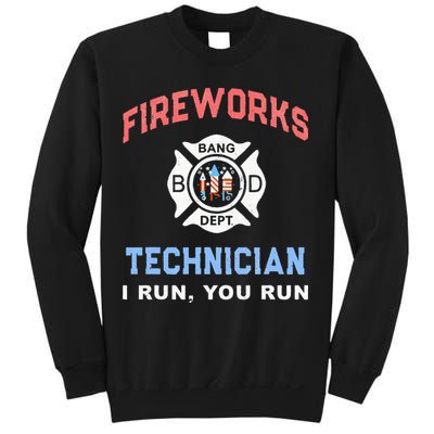 Funny FIREWORKS TECHNICIAN America Firefighter Pyro Expert Sweatshirt