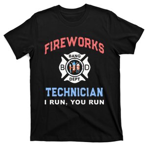 Funny FIREWORKS TECHNICIAN America Firefighter Pyro Expert T-Shirt