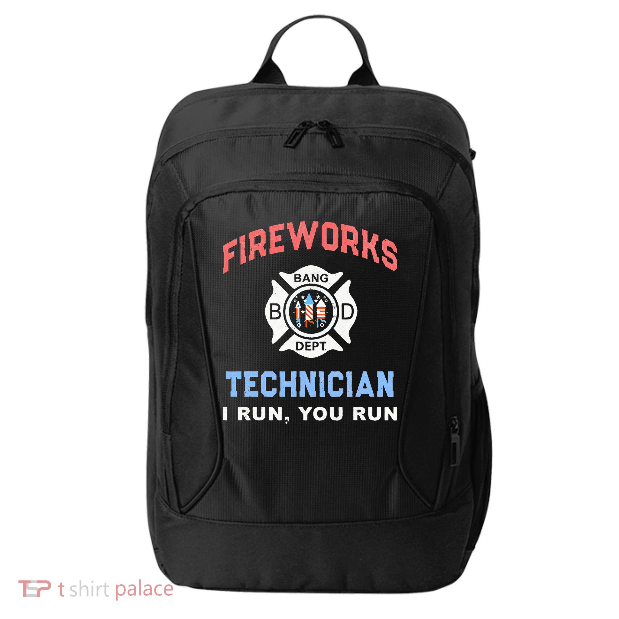 Funny FIREWORKS TECHNICIAN America Firefighter Pyro Expert City Backpack