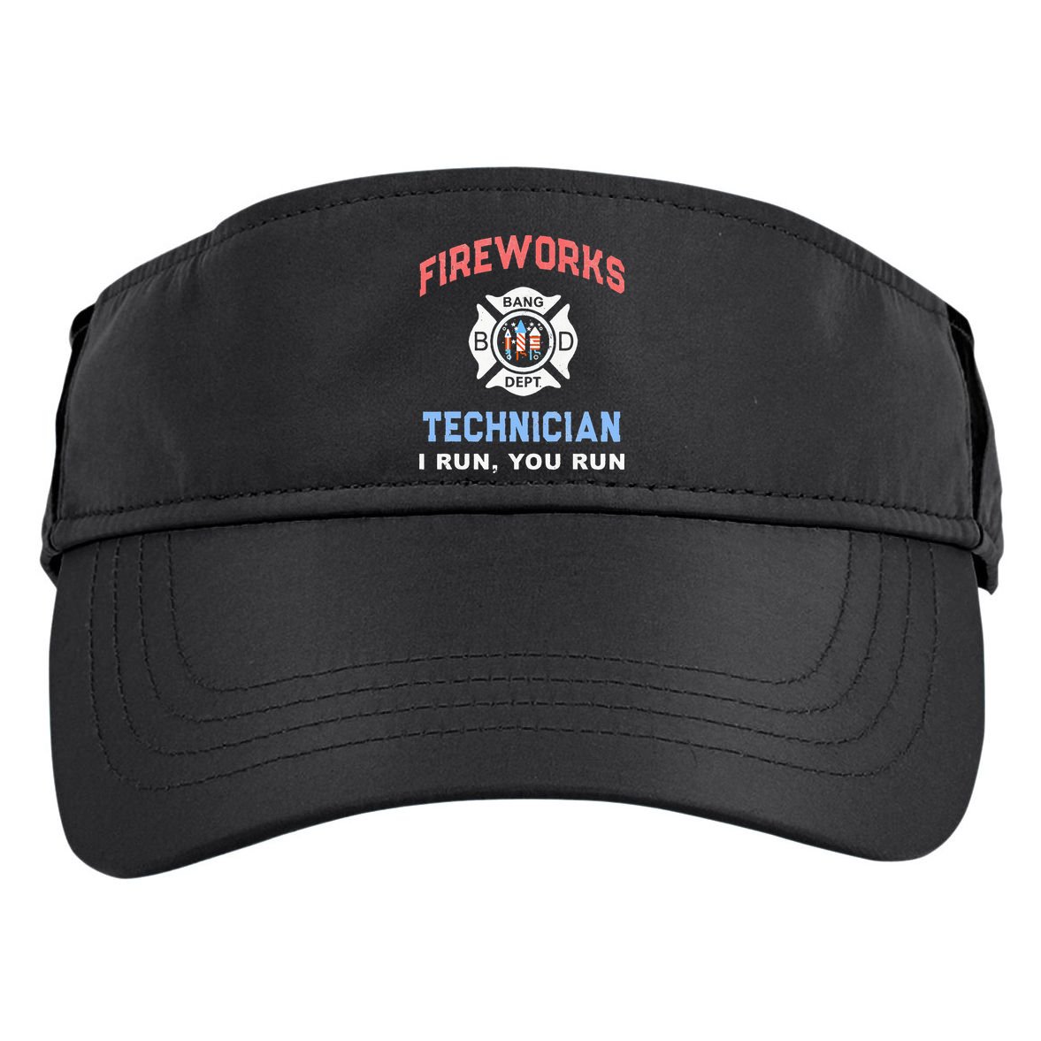Funny FIREWORKS TECHNICIAN America Firefighter Pyro Expert Adult Drive Performance Visor