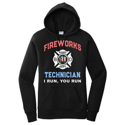 Funny FIREWORKS TECHNICIAN America Firefighter Pyro Expert Women's Pullover Hoodie