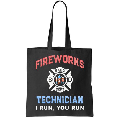 Funny FIREWORKS TECHNICIAN America Firefighter Pyro Expert Bag