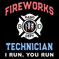 Funny FIREWORKS TECHNICIAN America Firefighter Pyro Expert Sustainable Knit Beanie