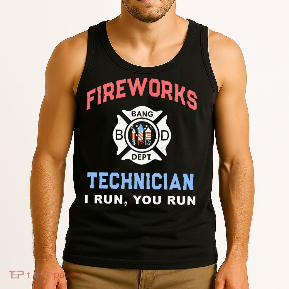 Funny FIREWORKS TECHNICIAN America Firefighter Pyro Expert Tank Top
