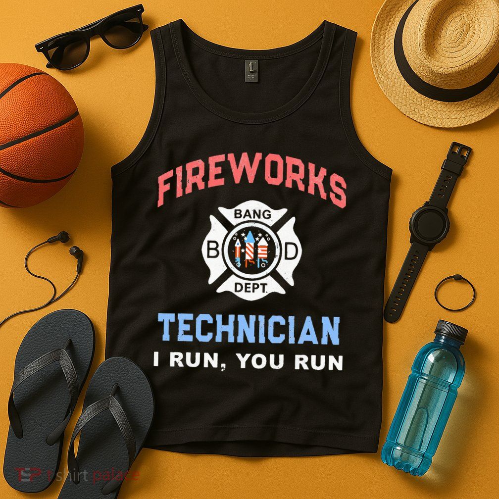 Funny FIREWORKS TECHNICIAN America Firefighter Pyro Expert Tank Top