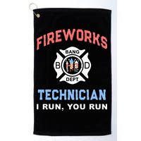 Funny FIREWORKS TECHNICIAN America Firefighter Pyro Expert Golf Towel