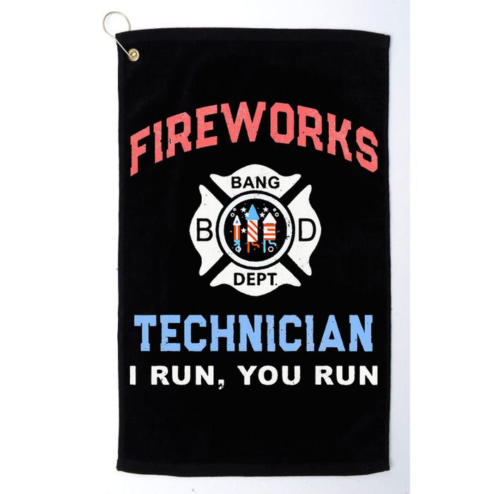 Funny FIREWORKS TECHNICIAN America Firefighter Pyro Expert Golf Towel
