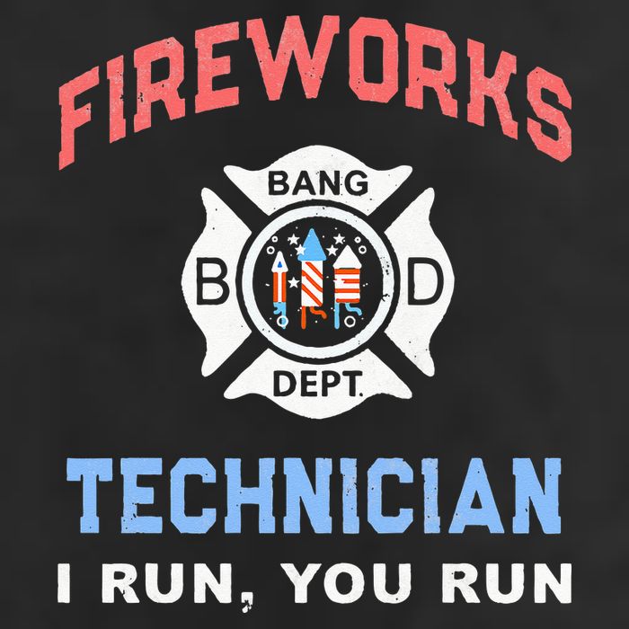 Funny FIREWORKS TECHNICIAN America Firefighter Pyro Expert Golf Towel