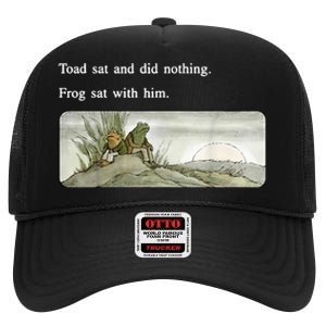 Frogs Funny Toads Meme Lover High Crown Mesh Back Trucker Hat