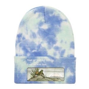 Frogs Funny Toads Meme Lover Tie Dye 12in Knit Beanie