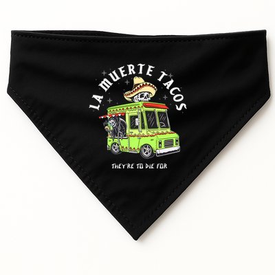 Funny Food Taco Mexican Gifts La Muerte Tacos They Are To Die For USA-Made Doggie Bandana
