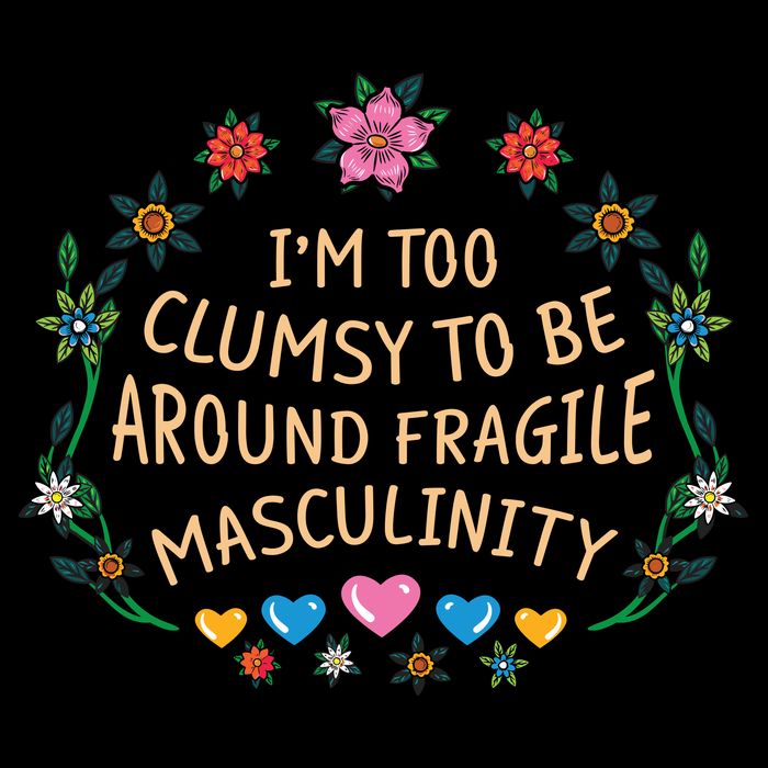 Funny Feminist Too Clumsy To Be Around Fragile Masculinity Drawstring Bag