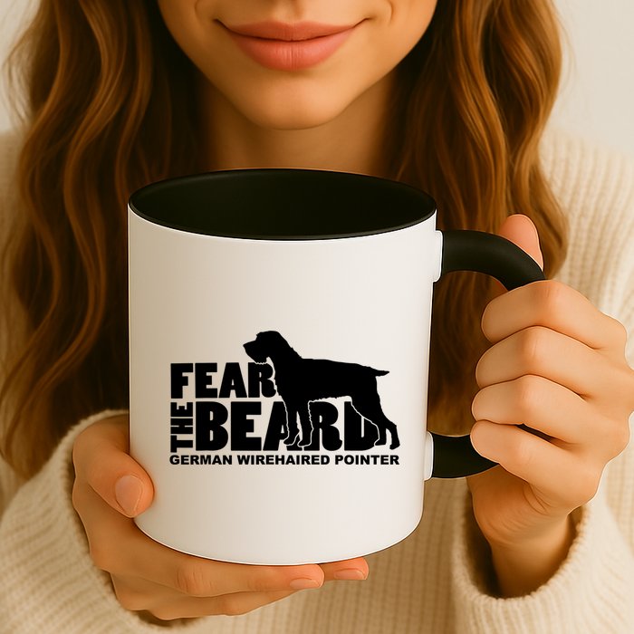 Funny Fear The Beard Gift Funny German Wirehaired Pointer Gift Mug