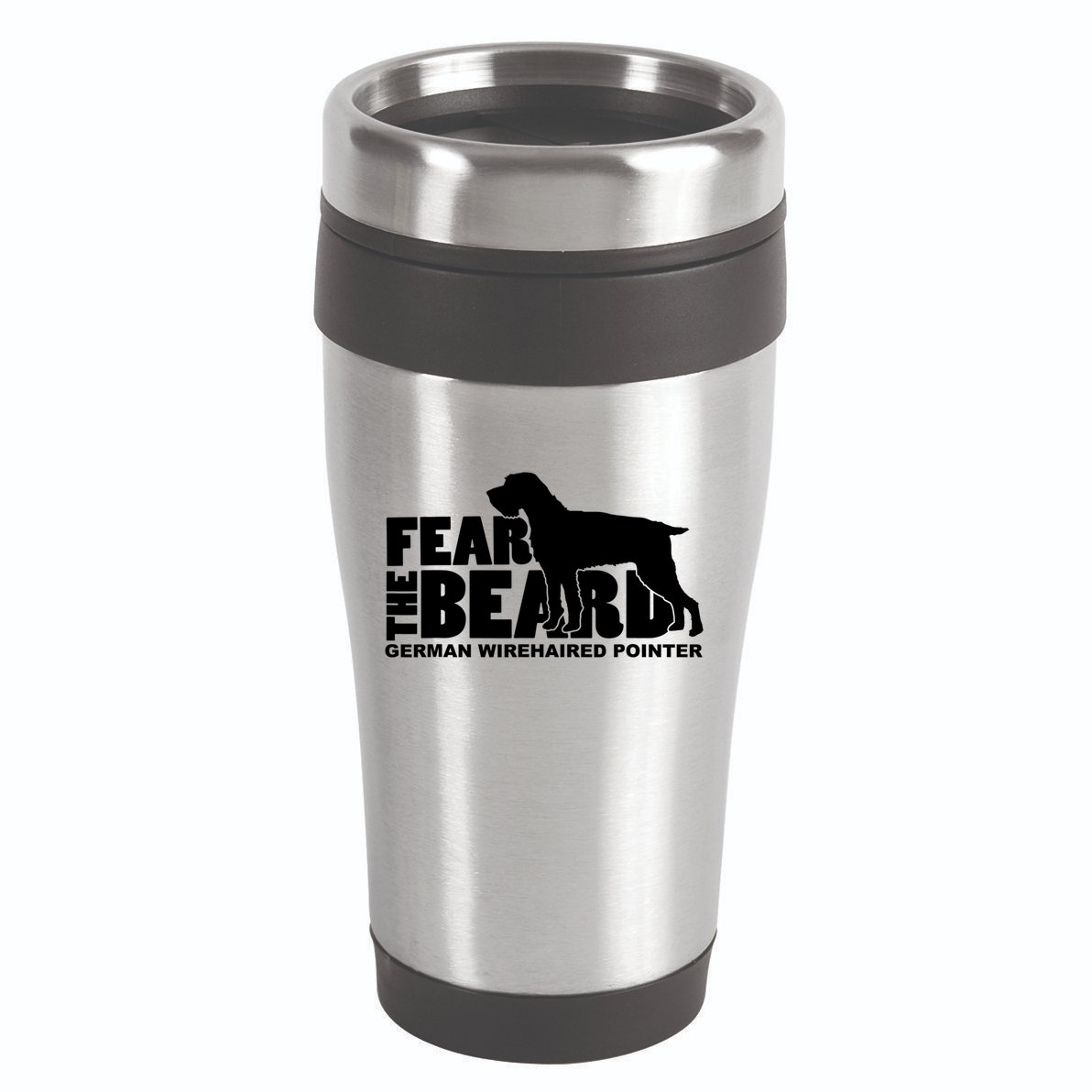 Funny Fear The Beard Gift Funny German Wirehaired Pointer Gift 16oz Travel Tumbler