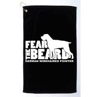Funny Fear The Beard Gift Funny German Wirehaired Pointer Gift Golf Towel