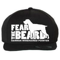 Funny Fear The Beard Gift Funny German Wirehaired Pointer Gift Wool Snapback Cap