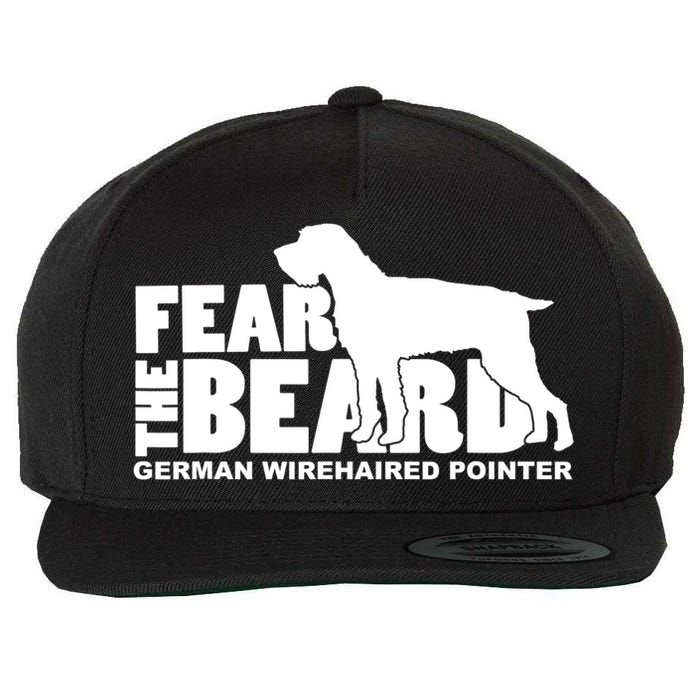 Funny Fear The Beard Gift Funny German Wirehaired Pointer Gift Wool Snapback Cap