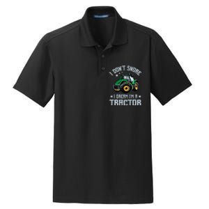 Farming Farmer Tee I Don't Snore I Dream I'm A Tractor Dry Zone Grid Polo