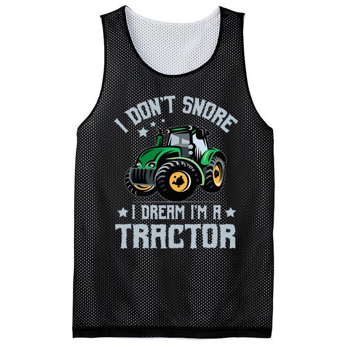 Farming Farmer Tee I Don't Snore I Dream I'm A Tractor Mesh Reversible Basketball Jersey Tank