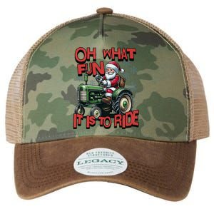 Farm Fun To Ride Santa Tractor Christmas Legacy Tie Dye Trucker Hat