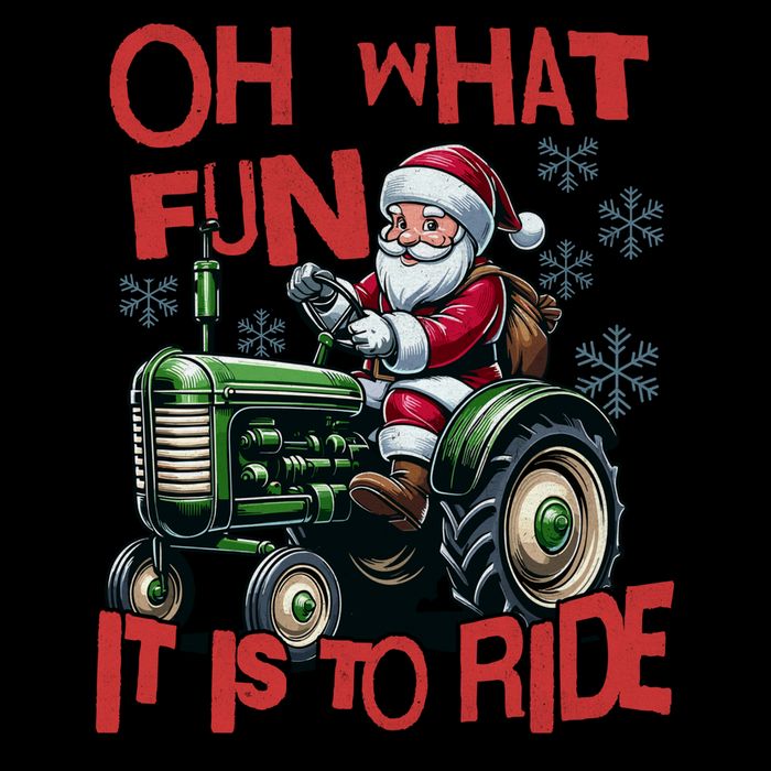 Farm Fun To Ride Santa Tractor Christmas Cooling Performance Crew T-Shirt