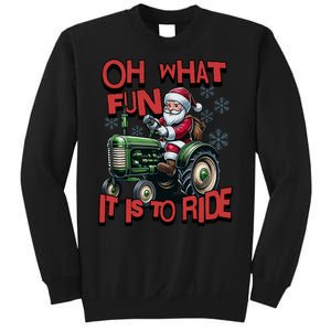 Farm Fun To Ride Santa Tractor Christmas Sweatshirt