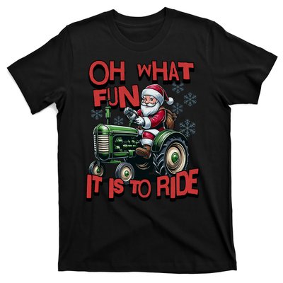 Farm Fun To Ride Santa Tractor Christmas T-Shirt