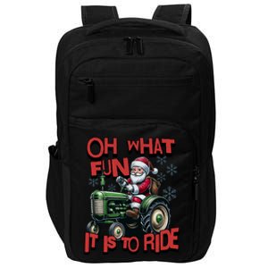 Farm Fun To Ride Santa Tractor Christmas Impact Tech Backpack