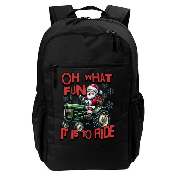 Farm Fun To Ride Santa Tractor Christmas Daily Commute Backpack