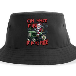 Farm Fun To Ride Santa Tractor Christmas Sustainable Bucket Hat