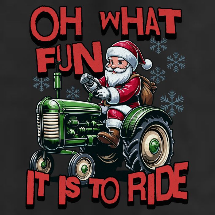 Farm Fun To Ride Santa Tractor Christmas Adult Drive Performance Visor