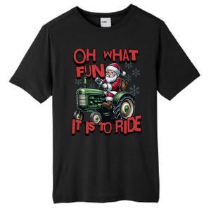 Farm Fun To Ride Santa Tractor Christmas Tall Fusion ChromaSoft Performance T-Shirt