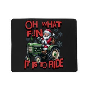 Farm Fun To Ride Santa Tractor Christmas Mousepad