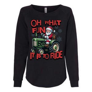 Farm Fun To Ride Santa Tractor Christmas Womens California Wash Sweatshirt