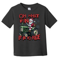 Farm Fun To Ride Santa Tractor Christmas Toddler T-Shirt