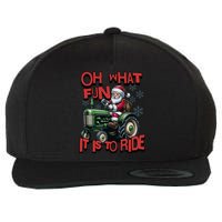 Farm Fun To Ride Santa Tractor Christmas Wool Snapback Cap