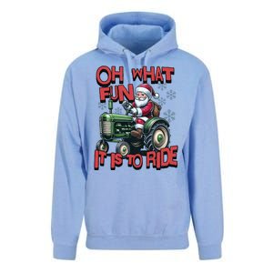 Farm Fun To Ride Santa Tractor Christmas Unisex Surf Hoodie